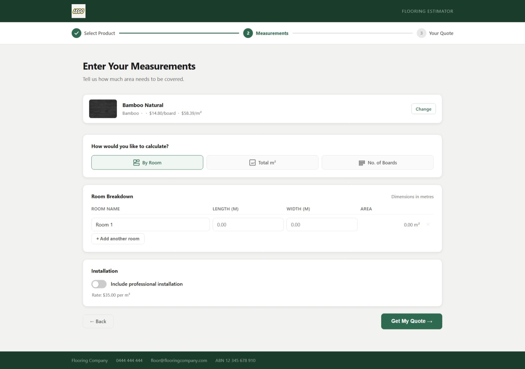 Flooring Price Estimator screenshot 2